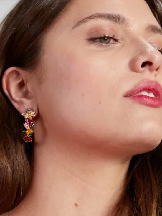 Kate Spade Greenhouse Floral Hoops - NWT - Picture 3 of 10